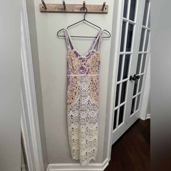 Free People White and Purple Lace Dress - Picture 6 of 12